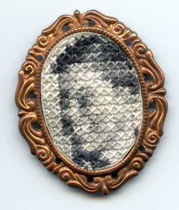 Memory medallion no. 03 - male portrait in copper